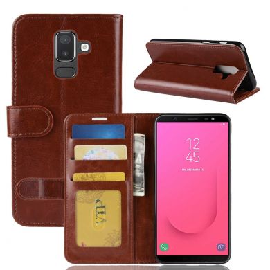 Чехол-книжка Deexe Wallet Style для Samsung Galaxy J8 2018 (J810) - Brown
