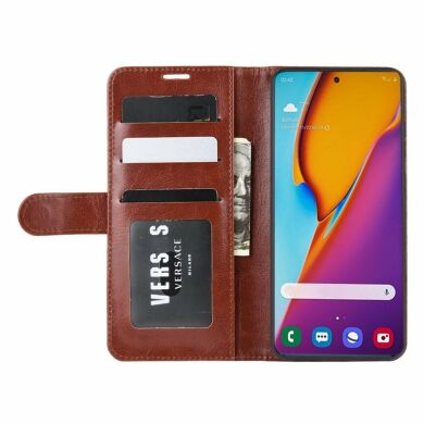 Чохол-книжка Deexe Wallet Style для Samsung Galaxy S20 Plus (G985) - Brown