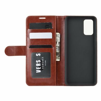 Чехол-книжка Deexe Wallet Style для Samsung Galaxy S20 Plus (G985) - Brown