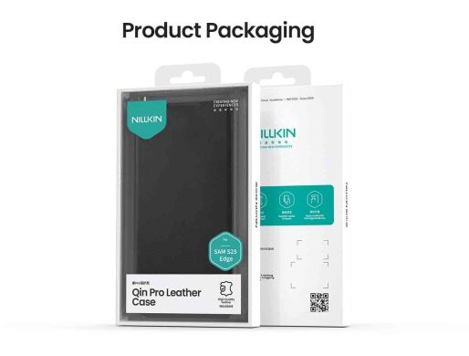 Чехол-книжка NILLKIN Qin Pro для Samsung Galaxy S25 Edge (S937) - Black