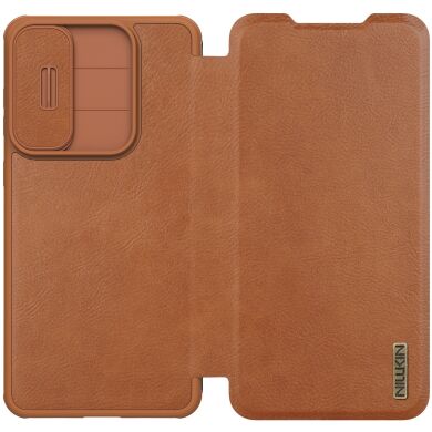 Чехол-книжка NILLKIN Qin Pro для Samsung Galaxy S25 Edge (S937) - Brown