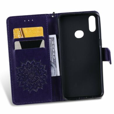 Чехол-книжка UniCase SunFlower Pattern для Samsung Galaxy A10s (A107) - Purple