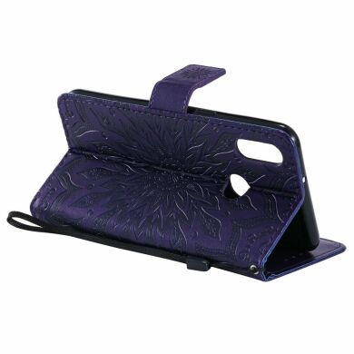 Чехол-книжка UniCase SunFlower Pattern для Samsung Galaxy A10s (A107) - Purple