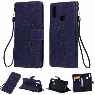 Чехол-книжка UniCase SunFlower Pattern для Samsung Galaxy A10s (A107) - Purple
