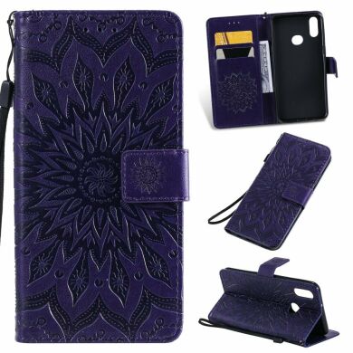 Чехол-книжка UniCase SunFlower Pattern для Samsung Galaxy A10s (A107) - Purple