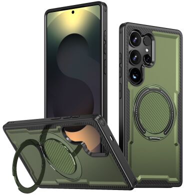 Чехол с кольцом-подставкой Reframe Grip MagSafe для Samsung Galaxy S25 Ultra (S938) - Green