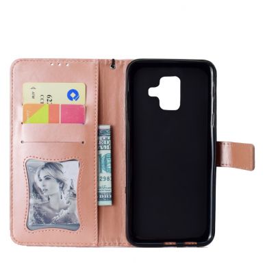 Чехол UniCase Leaf Wallet для Samsung Galaxy A6 2018 (A600) - Pink