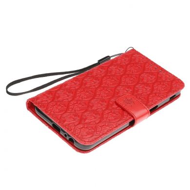 Чехол UniCase Leaf Wallet для Samsung Galaxy J6+ (J610) - Red