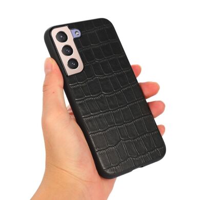 Шкіряний чохол UniCase Croco Skin для Samsung Galaxy S22 - Black