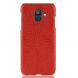 Пластиковый чехол Deexe Croco Style для Samsung Galaxy A6 2018 (A600) - Red. Фото 2 из 4