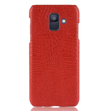 Пластиковий чохол Deexe Croco Style для Samsung Galaxy A6 2018 (A600) - Red
