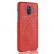 Пластиковый чехол Deexe Croco Style для Samsung Galaxy A6 2018 (A600) - Red. Фото 3 из 4