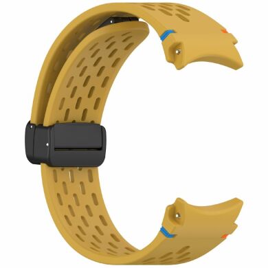 Ремешок Deexe Astra Strap для Samsung Galaxy Watch 4 / 4 Classic / 5 / 5 Pro / 6 / 6 Classic / 7 / FE - Yellow