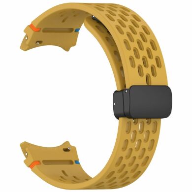 Ремешок Deexe Astra Strap для Samsung Galaxy Watch 4 / 4 Classic / 5 / 5 Pro / 6 / 6 Classic / 7 / FE - Yellow