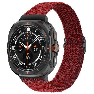 Ремінець Deexe Braided Strap для Samsung Galaxy Watch Ultra (47mm) - Black / Red