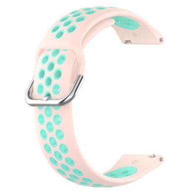 Ремінець Deexe Dual Color для Samsung Galaxy Watch 3 (41mm) - Light Pink / Cyan