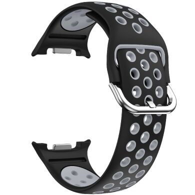 Ремешок Deexe Dual Color для Samsung Galaxy Watch 8 (40/44mm) / 8 Classic - Black / Grey