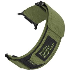 Ремешок Deexe Magic Tape для Samsung Galaxy Watch Ultra (47mm) - Army Green