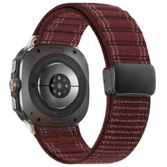 Ремінець Deexe Nylon Strap для Samsung Galaxy Watch Ultra (47mm) / Ultra (2025) - Wine Red