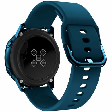 Ремешок Deexe Soft Silicone для часов с шириной крепления 20мм - Dark Blue