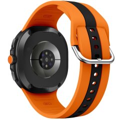 Ремешок Deexe Sport Strap для Samsung Galaxy Watch 8 (40/44mm) / 8 Classic - Orange / Black