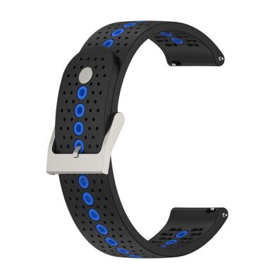 Ремешок Deexe Sport Style для часов с шириной крепления 20 мм - Black / Blue