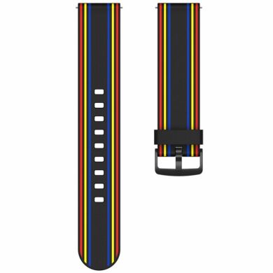 Ремешок Deexe Twill Color Strap для часов с шириной крепления 22мм - Black / Colorful