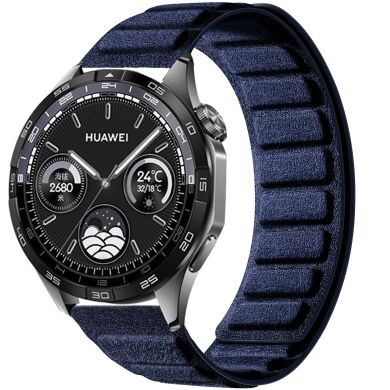 Ремешок Reframe Suede Leather для часов с шириной крепления 22мм - Navy Blue