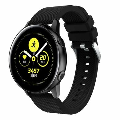 Ремінець UniCase Twill Texture для Samsung Watch Active / Active 2 40mm / Active 2 44mm - Black