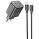 Сетевое зарядное устройство Hoco N42 Elogiado 2C PD45W + кабель Type to Lightning - Black. Фото 2 из 11