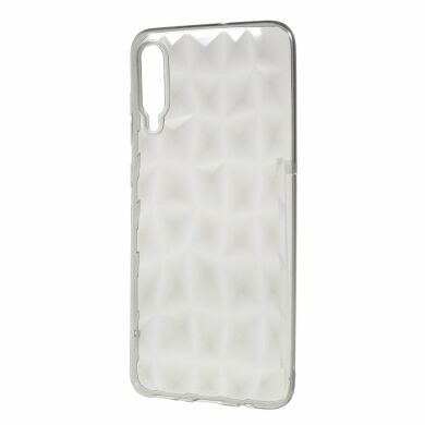 Силиконовый чехол Deexe 3D Diamond Texture для Samsung Galaxy A70 (A705) - Transparent