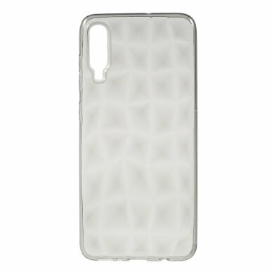 Силиконовый чехол Deexe 3D Diamond Texture для Samsung Galaxy A70 (A705) - Transparent