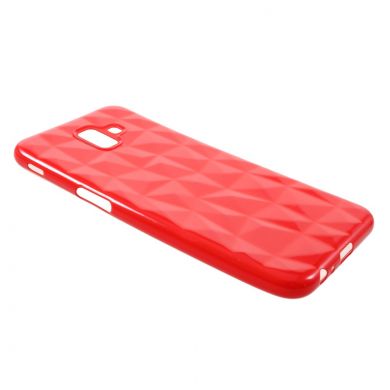 Силіконовий чохол Deexe 3D Diamond Texture для Samsung Galaxy J6+ (J610), Red