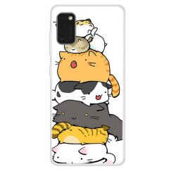Силіконовий (TPU) чохол Deexe Life Style для Samsung Galaxy A41 (A415) - Multiple Cats