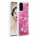 Силіконовий (TPU) чохол Deexe Liquid Glitter для Samsung Galaxy S20 (G980) - Pink