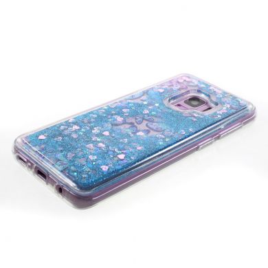 Силіконовий (TPU) чохол Deexe Liquid Glitter для Samsung Galaxy S9 (G960), Butterfly Pattern