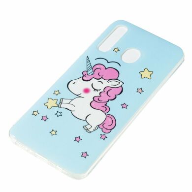 Силиконовый (TPU) чехол Deexe LumiCase для Samsung Galaxy A50 (A505) - Unicorn