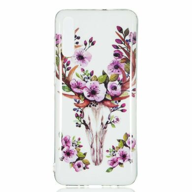 Силіконовий (TPU) чохол Deexe LumiCase для Samsung Galaxy A70 (A705) - Flowered Elk