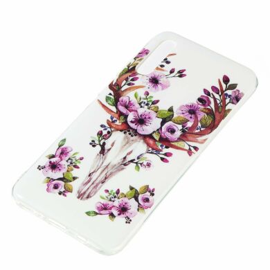 Силіконовий (TPU) чохол Deexe LumiCase для Samsung Galaxy A70 (A705) - Flowered Elk