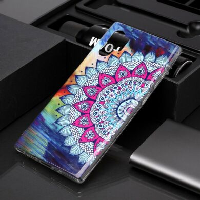 Силиконовый (TPU) чехол Deexe LumiCase для Samsung Galaxy Note 10+ (N975) - Flower Luminous TPU