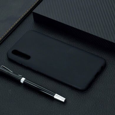 Силіконовий (TPU) чохол Deexe Matte Case для Samsung Galaxy A50 (A505) - Black