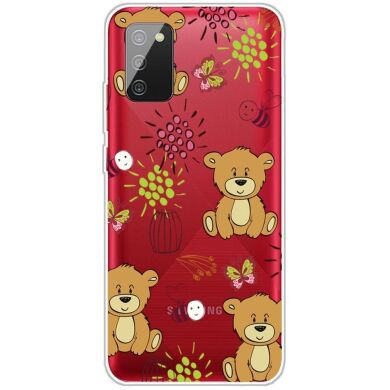 Силиконовый (TPU) чехол Deexe Pretty Glossy для Samsung Galaxy A02s (A025) - Bear