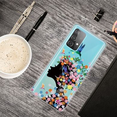 Силиконовый (TPU) чехол Deexe Pretty Glossy для Samsung Galaxy A33 - Flower Fairy