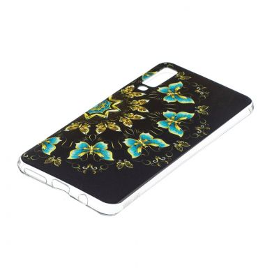 Силиконовый (TPU) чехол Deexe Pretty Glossy для Samsung Galaxy A7 2018 (A750) - Colorized Butterfly