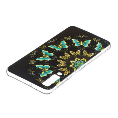 Силиконовый (TPU) чехол Deexe Pretty Glossy для Samsung Galaxy A7 2018 (A750) - Colorized Butterfly