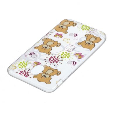 Силиконовый (TPU) чехол Deexe Pretty Glossy для Samsung Galaxy J4 2018 (J400) - Cute Bear