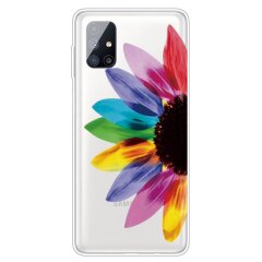 Силиконовый (TPU) чехол Deexe Pretty Glossy для Samsung Galaxy M51 (M515) - Colorful Petals