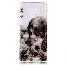 Силиконовый (TPU) чехол Deexe Pretty Glossy для Samsung Galaxy Note 9 (N960) - Flowered Skull