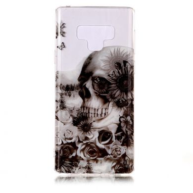 Силіконовий (TPU) чохол Deexe Pretty Glossy для Samsung Galaxy Note 9 (N960) - Flowered Skull