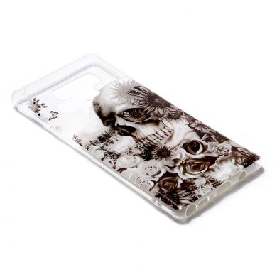 Силіконовий (TPU) чохол Deexe Pretty Glossy для Samsung Galaxy Note 9 (N960) - Flowered Skull